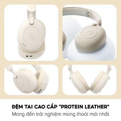 Tai Nghe Headphone HAVIT H655BT, Bluetooth 5.3, Chống Ồn ANC, Nghe Đến 65H - Hàng Chính Hãng - Đắm chìm trong thế giới âm thanh tinh khiết và tận hưởng sự tự do không giới hạn với tai nghe headphone <strong>HAVIT H655BT</strong>. Đây là một cỗ máy âm thanh toàn diện, trang bị công nghệ chống ồn chủ động (ANC) mạnh mẽ, giúp bạn loại bỏ tạp âm môi trường để tập trung tuyệt đối. Điểm nhấn không tưởng là thời lượng pin lên đến 65 giờ, cho phép bạn sử dụng hàng tuần liền mà không cần sạc. Trải nghiệm kết nối không dây hoàn hảo với Bluetooth 5.3 và chất âm Hi-Res sống động. Với thiết kế gập gọn và đệm tai siêu mềm mại, <strong>HAVIT H655BT</strong> là lựa chọn tối thượng cho công việc, du lịch và thư giãn.