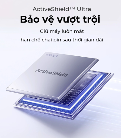 Củ Sạc Anker Nano 70W 3 Cổng A121A - Sạc Nhanh Laptop & Điện Thoại, Công Nghệ GaN - Trải nghiệm sự tiện lợi tối đa với củ sạc Anker Nano 70W <strong>A121A</strong> – giải pháp năng lượng "tất cả trong một" cho người dùng hiện đại. Với thiết kế siêu nhỏ gọn nhờ công nghệ GaN và chân cắm có thể gập lại, đây là người bạn đồng hành hoàn hảo cho mọi chuyến đi. Sản phẩm sở hữu 3 cổng sạc (2 USB-C, 1 USB-A) với tổng công suất 70W, đủ sức sạc nhanh cho cả MacBook, iPhone, và các thiết bị khác cùng lúc. Công nghệ ActiveShield™ 2.0 đảm bảo an toàn tuyệt đối, ngăn ngừa quá nhiệt và bảo vệ thiết bị của bạn. Hãy thay thế mọi củ sạc cồng kềnh bằng Anker <strong>A121A</strong> duy nhất.