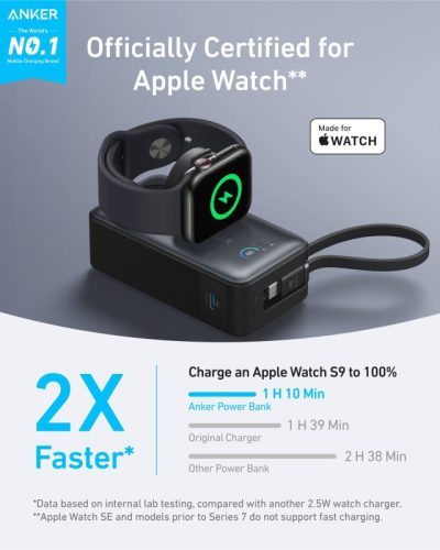 Pin Sạc Dự Phòng Anker MagGo 10.000mAh 35W A1657 Hỗ Trợ Sạc Apple Watch - A1657 - <strong>Pin Sạc Dự Phòng Anker MagGo A1657</strong> dung lượng 10.000mAh, công suất 35W, tích hợp sạc không dây Apple Watch 5W và cáp USB-C 30W. Sạc nhanh iPhone 15, Samsung, hỗ trợ sạc đồng thời 2 thiết bị. <strong>A1657</strong> nhỏ gọn, màn hình LED, lý tưởng cho di chuyển.  