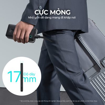 Sạc Dự Phòng Baseus Airpow Lite Power Bank 10000mAh 15W - Luôn kết nối và tràn đầy năng lượng với sạc dự phòng <strong>Baseus Airpow Lite Power Bank 10000mAh 15W</strong>. Với thiết kế siêu nhỏ gọn và trọng lượng nhẹ, sản phẩm dễ dàng nằm gọn trong túi xách hay balo của bạn. Dung lượng 10000mAh cung cấp đủ năng lượng cho 2-3 lần sạc đầy một chiếc smartphone thông thường, là cứu cánh hoàn hảo cho những ngày dài bận rộn. Công suất 15W đảm bảo dòng sạc ổn định và an toàn cho mọi thiết bị. Pin dự phòng được trang bị 2 cổng ra (USB-A & USB-C), cho phép bạn sạc cùng lúc 2 thiết bị tiện lợi. Tích hợp chip thông minh bảo vệ đa tầng, <strong>Baseus Airpow Lite Power Bank 10000mAh 15W</strong> là người bạn đồng hành đáng tin cậy cho mọi hành trình.