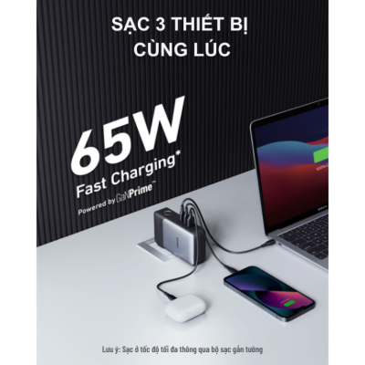 Pin Sạc Dự Phòng Anker A1651 - Anker 733 Fusion 10.000mAh 65W A1651 GaNPrime PD/IQ4.0 - <strong>Pin Sạc Dự Phòng Anker 733 Fusion A1651</strong> dung lượng 10.000mAh, công suất 65W, tích hợp sạc tường và pin dự phòng 2 trong 1. Công nghệ Power Delivery và PowerIQ 4.0 hỗ trợ sạc nhanh iPhone, Samsung, laptop. <strong>A1651</strong> nhỏ gọn, sạc 3 thiết bị cùng lúc, lý tưởng cho di chuyển.