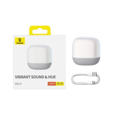 Loa bluetooth hiệu Baseus AeQur V2 - Trải nghiệm sự tiện nghi tối thượng với loa đa năng <strong>Baseus AeQur V2</strong>. Đây không chỉ là một chiếc loa bluetooth, mà còn là một trạm sạc không dây 15W mạnh mẽ, một chiếc đồng hồ LED hiển thị thời gian và một chiếc đèn ngủ với ánh sáng dịu nhẹ. Thưởng thức âm thanh vòm 360° sống động lan tỏa khắp không gian, kết nối nhanh chóng qua Bluetooth 5.0 hoặc NFC một chạm. Thiết kế tối giản, sang trọng của <strong>Baseus AeQur V2</strong> biến nó thành một món đồ trang trí công nghệ tinh tế cho bàn làm việc hay đầu giường của bạn. Tích hợp mọi thứ bạn cần vào một thiết bị duy nhất, giải phóng không gian và đơn giản hóa cuộc sống của bạn.