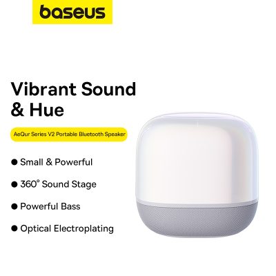 Loa bluetooth hiệu Baseus AeQur V2 - Trải nghiệm sự tiện nghi tối thượng với loa đa năng <strong>Baseus AeQur V2</strong>. Đây không chỉ là một chiếc loa bluetooth, mà còn là một trạm sạc không dây 15W mạnh mẽ, một chiếc đồng hồ LED hiển thị thời gian và một chiếc đèn ngủ với ánh sáng dịu nhẹ. Thưởng thức âm thanh vòm 360° sống động lan tỏa khắp không gian, kết nối nhanh chóng qua Bluetooth 5.0 hoặc NFC một chạm. Thiết kế tối giản, sang trọng của <strong>Baseus AeQur V2</strong> biến nó thành một món đồ trang trí công nghệ tinh tế cho bàn làm việc hay đầu giường của bạn. Tích hợp mọi thứ bạn cần vào một thiết bị duy nhất, giải phóng không gian và đơn giản hóa cuộc sống của bạn.