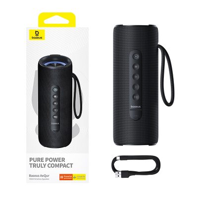 Loa bluetooth hiệu Baseus AeQur VO20 Portable - Mang âm nhạc đi khắp mọi nơi với loa không dây <strong>Baseus AeQur VO20 Portable</strong>. Với thiết kế siêu nhỏ gọn nằm gọn trong lòng bàn tay và dây đeo tiện lợi, đây là người bạn đồng hành lý tưởng cho mọi chuyến đi. Đừng để kích thước đánh lừa, loa mang đến chất âm mạnh mẽ, rõ ràng với âm bass được tăng cường. Chuẩn kháng nước IPX5 giúp bạn yên tâm sử dụng ngoài trời, bên hồ bơi hay bãi biển. Thời lượng pin ấn tượng lên đến 12 giờ cho phép bạn tận hưởng âm nhạc suốt cả ngày dài. Kết nối nhanh chóng qua Bluetooth 5.0, <strong>Baseus AeQur VO20 Portable</strong> sẵn sàng khuấy động mọi không gian của bạn.