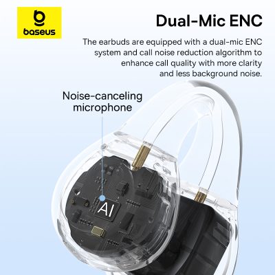 Tai nghe không dây hiệu Baseus AirGo AS01 Open-Ear - Trải nghiệm âm nhạc theo một cách hoàn toàn mới với tai nghe không dây <strong>Baseus AirGo AS01</strong>. Sở hữu thiết kế vành tai mở (Open-Ear) đột phá, tai nghe không nhét vào trong ống tai, mang lại sự thoải mái tuyệt đối và cho phép bạn luôn nhận biết được môi trường xung quanh, đảm bảo an toàn khi di chuyển. Công nghệ âm thanh định hướng mang lại chất âm rõ ràng, trong khi hệ thống 2 micro và thuật toán chống ồn AI đảm bảo cuộc gọi trong như pha lê. Với kết nối Bluetooth 5.3 ổn định, pin bền bỉ 25 giờ và chuẩn chống nước IPX4, <strong>Baseus AirGo AS01</strong> là người bạn đồng hành hoàn hảo cho những người yêu thể thao, làm việc tại văn phòng và cuộc sống năng động.