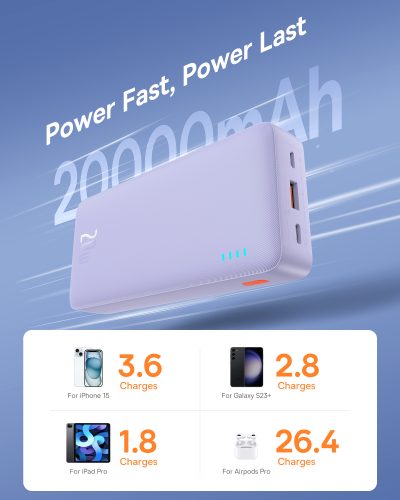 Sạc dự phòng hiệu Baseus Airpow Fast Charge 20000mAh 20W - Nói lời tạm biệt với nỗi lo hết pin cùng sạc dự phòng <strong>Baseus Airpow</strong> 20000mAh 20W. Với dung lượng cực lớn 20000mAh, sản phẩm cung cấp năng lượng dồi dào cho nhiều ngày sử dụng, có thể sạc đầy iPhone 14 khoảng 4 lần. Công nghệ sạc nhanh Power Delivery (PD) 20W chuyên dụng cho iPhone, giúp nạp 50% pin chỉ trong 30 phút. Pin dự phòng được trang bị 3 cổng sạc ra (2 USB-A, 1 USB-C), cho phép bạn nạp năng lượng cho 3 thiết bị cùng lúc. Màn hình LED trực quan hiển thị chính xác phần trăm pin còn lại. Tích hợp chip bảo vệ thông minh đa tầng, <strong>Baseus Airpow</strong> là nguồn năng lượng di động mạnh mẽ, an toàn và đáng tin cậy cho mọi hành trình của bạn.
