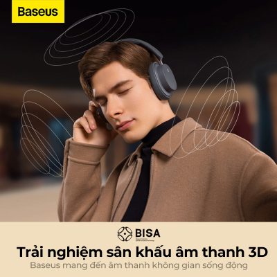Tai Nghe Chụp Tai Không Dây Baseus Bowie D05 - Chống Ồn, Âm Thanh Hi-Fi, Pin 70 Giờ, Độ Trễ Thấp Chơi Game - Tận hưởng không gian âm nhạc riêng tư và đắm chìm trong thế giới game với tai nghe chụp tai <strong>Baseus Bowie D05</strong>. Nổi bật với thời lượng pin cực khủng lên đến 70 giờ, bạn có thể nghe nhạc cả tuần mà không cần lo lắng về việc sạc pin. Màng loa dynamic 40mm mang đến chất âm Hi-Fi sống động, bass sâu và treble chi tiết. Kích hoạt chế độ gaming với độ trễ siêu thấp chỉ 0.06s, cho trải nghiệm chơi game và xem phim đồng bộ hoàn hảo. Thiết kế chụp tai công thái học, siêu nhẹ cùng đệm tai protein mềm mại đảm bảo sự thoải mái tối đa khi đeo trong thời gian dài. <strong>Baseus Bowie D05</strong> hỗ trợ kết nối kép không dây/có dây linh hoạt, là lựa chọn hoàn hảo cho mọi nhu cầu.