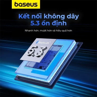 Tai nghe Bluetooth Baseus Bowie E5x - Phá vỡ mọi giới hạn thiết kế với tai nghe Bluetooth <strong>Baseus Bowie E5x</strong>. Gây ấn tượng mạnh mẽ ngay từ cái nhìn đầu tiên với lớp vỏ trong suốt độc đáo, để lộ các vi mạch tinh xảo bên trong. Thiết kế hình giọt nước siêu nhỏ gọn, ôm khít vào tai mang lại cảm giác đeo thoải mái suốt cả ngày. Tận hưởng kết nối không dây ổn định và mượt mà với công nghệ Bluetooth 5.3 mới nhất, cùng tổng thời lượng pin lên đến 25 giờ. Công nghệ sạc nhanh cho phép bạn nghe nhạc 2 giờ chỉ với 10 phút sạc. Chế độ độ trễ thấp 0.06s và khả năng tùy chỉnh qua App Baseus biến <strong>Baseus Bowie E5x</strong> trở thành lựa chọn hoàn hảo, kết hợp đỉnh cao giữa công nghệ và nghệ thuật.