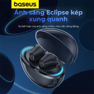Tai nghe Bluetooth Baseus Bowie E5x - Phá vỡ mọi giới hạn thiết kế với tai nghe Bluetooth <strong>Baseus Bowie E5x</strong>. Gây ấn tượng mạnh mẽ ngay từ cái nhìn đầu tiên với lớp vỏ trong suốt độc đáo, để lộ các vi mạch tinh xảo bên trong. Thiết kế hình giọt nước siêu nhỏ gọn, ôm khít vào tai mang lại cảm giác đeo thoải mái suốt cả ngày. Tận hưởng kết nối không dây ổn định và mượt mà với công nghệ Bluetooth 5.3 mới nhất, cùng tổng thời lượng pin lên đến 25 giờ. Công nghệ sạc nhanh cho phép bạn nghe nhạc 2 giờ chỉ với 10 phút sạc. Chế độ độ trễ thấp 0.06s và khả năng tùy chỉnh qua App Baseus biến <strong>Baseus Bowie E5x</strong> trở thành lựa chọn hoàn hảo, kết hợp đỉnh cao giữa công nghệ và nghệ thuật.