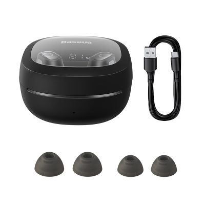 Tai Nghe Không Dây Baseus Bowie WM02+ - Màn Hình LED, Bluetooth 5.3, Pin 25 Giờ, Thiết Kế Thời Trang - Nâng tầm phong cách của bạn với tai nghe không dây <strong>Baseus Bowie WM02+</strong>. Điểm nhấn đột phá là màn hình LED kỹ thuật số ngay trên hộp sạc, hiển thị chính xác % pin còn lại và thời gian sạc, giúp bạn luôn chủ động về năng lượng. Thiết kế "viên nang" trong suốt siêu nhỏ gọn, thời trang, mang lại cảm giác đeo nhẹ nhàng và thoải mái. Trang bị công nghệ Bluetooth 5.3 mới nhất, tai nghe đảm bảo kết nối ổn định và độ trễ cực thấp chỉ 60ms, lý tưởng cho việc chơi game. Tận hưởng âm nhạc suốt 50 giờ cùng hộp sạc và công nghệ sạc nhanh 10 phút cho 2 giờ sử dụng. <strong>Baseus Bowie WM02+</strong> là sự lựa chọn hoàn hảo cho thế hệ trẻ năng động và cá tính.