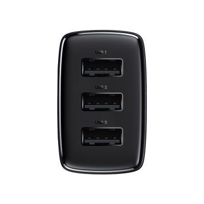 Củ sạc hiệu Baseus Compact 3U 17W EU - Giải phóng không gian ổ cắm của bạn với củ sạc <strong>Baseus Compact 3U 17W EU</strong>. Với thiết kế siêu nhỏ gọn và 3 cổng USB tiện lợi, đây là giải pháp sạc "tất cả trong một" cho mọi nhu cầu hàng ngày của bạn. Tổng công suất 17W được phân bổ thông minh, với mỗi cổng có thể cung cấp dòng sạc lên đến 2.4A, giúp nạp năng lượng nhanh chóng và hiệu quả cho điện thoại, máy tính bảng, tai nghe và nhiều thiết bị khác. Chip xử lý thông minh tích hợp đảm bảo sạc an toàn, bảo vệ thiết bị của bạn khỏi các nguy cơ quá dòng, quá nhiệt. <strong>Baseus Compact 3U 17W EU</strong> là sự lựa chọn hoàn hảo cho gia đình, du lịch và một góc làm việc gọn gàng, hiệu quả.
