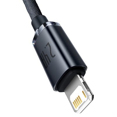 Cáp sạc nhanh hiệu Baseus Crystal Shine Series USB to iP 2.4A 1.2m - Trải nghiệm sự kết hợp hoàn hảo giữa phong cách và hiệu năng với cáp sạc <strong>Baseus Crystal Shine Series</strong> USB to iP. Được thiết kế cho các củ sạc USB-A, cáp cung cấp dòng điện nhanh và ổn định lên đến 2.4A, giúp nạp năng lượng hiệu quả cho iPhone, iPad của bạn. Điểm nhấn là thiết kế "Crystal Shine" lấp lánh với đầu cắm hợp kim nhôm và dây dù bện cao cấp, biến sợi cáp thành một phụ kiện thời trang thực thụ. Chip thông minh tích hợp đảm bảo sạc an toàn, bảo vệ pin tối ưu. Với độ bền vượt trội và khả năng chống rối, chống đứt hiệu quả, cáp <strong>Baseus Crystal Shine Series</strong> là lựa chọn lý tưởng để thay thế sợi cáp cũ của bạn.
