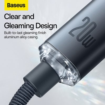 Cáp sạc nhanh hiệu Baseus Crystal Shine Series Type-C to iP 20W - Nâng cấp trải nghiệm sạc cho iPhone của bạn với cáp <strong>Baseus Crystal Shine Series</strong> Type-C to iP 20W. Sở hữu thiết kế lấp lánh, sang trọng với đầu cắm hợp kim nhôm và vỏ bọc dây dù bện cao cấp, đây không chỉ là một sợi cáp sạc mà còn là một phụ kiện thời trang. Hỗ trợ công suất sạc nhanh Power Delivery (PD) 20W, cáp giúp sạc đầy 60% pin cho iPhone chỉ trong 30 phút. Chip thông minh tích hợp tự động điều chỉnh dòng điện, đảm bảo sạc nhanh nhưng vẫn an toàn tuyệt đối cho thiết bị của bạn. Với độ dài 1.2m tiện lợi và độ bền vượt trội, cáp <strong>Baseus Crystal Shine Series</strong> là sự kết hợp hoàn hảo giữa thẩm mỹ và hiệu năng.
