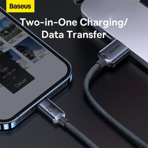 Cáp sạc nhanh hiệu Baseus Crystal Shine Series USB to iP 2.4A 1.2m - Hình ảnh 16