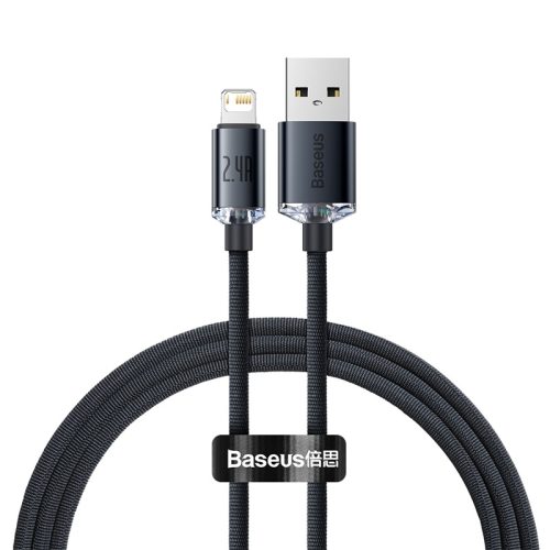 Cáp sạc nhanh hiệu Baseus Crystal Shine Series USB to iP 2.4A 1.2m - Hình ảnh 4