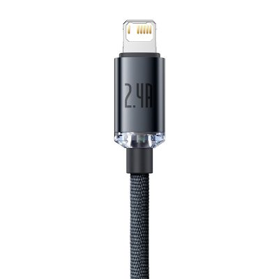 Cáp sạc nhanh hiệu Baseus Crystal Shine Series USB to iP 2.4A 1.2m - Trải nghiệm sự kết hợp hoàn hảo giữa phong cách và hiệu năng với cáp sạc <strong>Baseus Crystal Shine Series</strong> USB to iP. Được thiết kế cho các củ sạc USB-A, cáp cung cấp dòng điện nhanh và ổn định lên đến 2.4A, giúp nạp năng lượng hiệu quả cho iPhone, iPad của bạn. Điểm nhấn là thiết kế "Crystal Shine" lấp lánh với đầu cắm hợp kim nhôm và dây dù bện cao cấp, biến sợi cáp thành một phụ kiện thời trang thực thụ. Chip thông minh tích hợp đảm bảo sạc an toàn, bảo vệ pin tối ưu. Với độ bền vượt trội và khả năng chống rối, chống đứt hiệu quả, cáp <strong>Baseus Crystal Shine Series</strong> là lựa chọn lý tưởng để thay thế sợi cáp cũ của bạn.