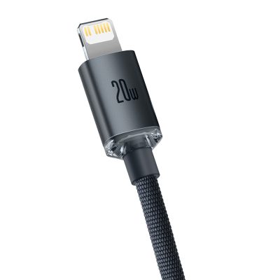 Cáp sạc nhanh hiệu Baseus Crystal Shine Series Type-C to iP 20W - Nâng cấp trải nghiệm sạc cho iPhone của bạn với cáp <strong>Baseus Crystal Shine Series</strong> Type-C to iP 20W. Sở hữu thiết kế lấp lánh, sang trọng với đầu cắm hợp kim nhôm và vỏ bọc dây dù bện cao cấp, đây không chỉ là một sợi cáp sạc mà còn là một phụ kiện thời trang. Hỗ trợ công suất sạc nhanh Power Delivery (PD) 20W, cáp giúp sạc đầy 60% pin cho iPhone chỉ trong 30 phút. Chip thông minh tích hợp tự động điều chỉnh dòng điện, đảm bảo sạc nhanh nhưng vẫn an toàn tuyệt đối cho thiết bị của bạn. Với độ dài 1.2m tiện lợi và độ bền vượt trội, cáp <strong>Baseus Crystal Shine Series</strong> là sự kết hợp hoàn hảo giữa thẩm mỹ và hiệu năng.
