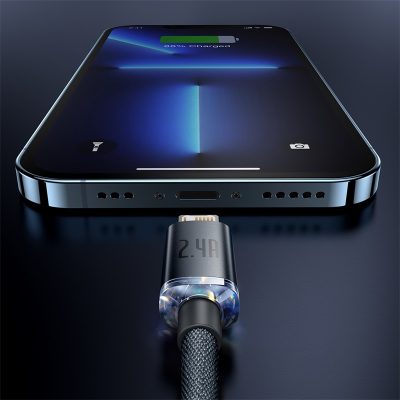 Cáp sạc nhanh hiệu Baseus Crystal Shine Series USB to iP 2.4A 1.2m - Trải nghiệm sự kết hợp hoàn hảo giữa phong cách và hiệu năng với cáp sạc <strong>Baseus Crystal Shine Series</strong> USB to iP. Được thiết kế cho các củ sạc USB-A, cáp cung cấp dòng điện nhanh và ổn định lên đến 2.4A, giúp nạp năng lượng hiệu quả cho iPhone, iPad của bạn. Điểm nhấn là thiết kế "Crystal Shine" lấp lánh với đầu cắm hợp kim nhôm và dây dù bện cao cấp, biến sợi cáp thành một phụ kiện thời trang thực thụ. Chip thông minh tích hợp đảm bảo sạc an toàn, bảo vệ pin tối ưu. Với độ bền vượt trội và khả năng chống rối, chống đứt hiệu quả, cáp <strong>Baseus Crystal Shine Series</strong> là lựa chọn lý tưởng để thay thế sợi cáp cũ của bạn.
