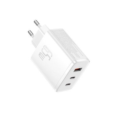 Sạc nhanh hiệu Baseus Cube Pro 2C+U 65W EU - Giải phóng sức mạnh sạc tối thượng với củ sạc <strong>Baseus Cube Pro 2C+U 65W EU</strong>. Được trang bị công nghệ GaN tiên tiến, sản phẩm mang lại công suất 65W mạnh mẽ trong một thân hình siêu nhỏ gọn, có khả năng sạc nhanh cho cả laptop (MacBook, Dell, HP) và 2 thiết bị khác cùng lúc. Với 2 cổng USB-C và 1 cổng USB-A, đây là giải pháp "tất cả trong một" thay thế toàn bộ những củ sạc cồng kềnh khác của bạn. Công nghệ phân phối dòng điện thông minh BPS II và các tính năng bảo vệ toàn diện đảm bảo sạc nhanh, an toàn và hiệu quả. Hãy đơn giản hóa cuộc sống của bạn với <strong>Baseus Cube Pro 2C+U 65W EU</strong>.