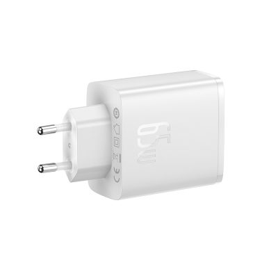 Sạc nhanh hiệu Baseus Cube Pro 2C+U 65W EU - Giải phóng sức mạnh sạc tối thượng với củ sạc <strong>Baseus Cube Pro 2C+U 65W EU</strong>. Được trang bị công nghệ GaN tiên tiến, sản phẩm mang lại công suất 65W mạnh mẽ trong một thân hình siêu nhỏ gọn, có khả năng sạc nhanh cho cả laptop (MacBook, Dell, HP) và 2 thiết bị khác cùng lúc. Với 2 cổng USB-C và 1 cổng USB-A, đây là giải pháp "tất cả trong một" thay thế toàn bộ những củ sạc cồng kềnh khác của bạn. Công nghệ phân phối dòng điện thông minh BPS II và các tính năng bảo vệ toàn diện đảm bảo sạc nhanh, an toàn và hiệu quả. Hãy đơn giản hóa cuộc sống của bạn với <strong>Baseus Cube Pro 2C+U 65W EU</strong>.