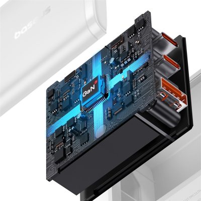 Sạc nhanh hiệu Baseus Cube Pro 2C+U 65W EU - Giải phóng sức mạnh sạc tối thượng với củ sạc <strong>Baseus Cube Pro 2C+U 65W EU</strong>. Được trang bị công nghệ GaN tiên tiến, sản phẩm mang lại công suất 65W mạnh mẽ trong một thân hình siêu nhỏ gọn, có khả năng sạc nhanh cho cả laptop (MacBook, Dell, HP) và 2 thiết bị khác cùng lúc. Với 2 cổng USB-C và 1 cổng USB-A, đây là giải pháp "tất cả trong một" thay thế toàn bộ những củ sạc cồng kềnh khác của bạn. Công nghệ phân phối dòng điện thông minh BPS II và các tính năng bảo vệ toàn diện đảm bảo sạc nhanh, an toàn và hiệu quả. Hãy đơn giản hóa cuộc sống của bạn với <strong>Baseus Cube Pro 2C+U 65W EU</strong>.