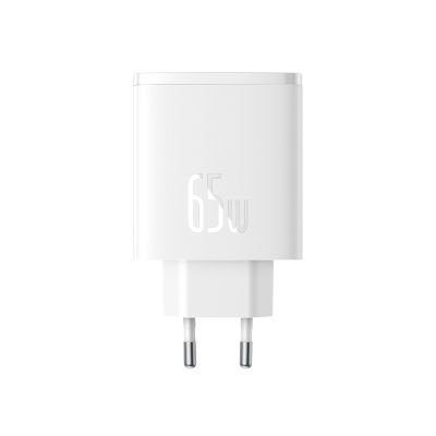 Sạc nhanh hiệu Baseus Cube Pro 2C+U 65W EU - Giải phóng sức mạnh sạc tối thượng với củ sạc <strong>Baseus Cube Pro 2C+U 65W EU</strong>. Được trang bị công nghệ GaN tiên tiến, sản phẩm mang lại công suất 65W mạnh mẽ trong một thân hình siêu nhỏ gọn, có khả năng sạc nhanh cho cả laptop (MacBook, Dell, HP) và 2 thiết bị khác cùng lúc. Với 2 cổng USB-C và 1 cổng USB-A, đây là giải pháp "tất cả trong một" thay thế toàn bộ những củ sạc cồng kềnh khác của bạn. Công nghệ phân phối dòng điện thông minh BPS II và các tính năng bảo vệ toàn diện đảm bảo sạc nhanh, an toàn và hiệu quả. Hãy đơn giản hóa cuộc sống của bạn với <strong>Baseus Cube Pro 2C+U 65W EU</strong>.