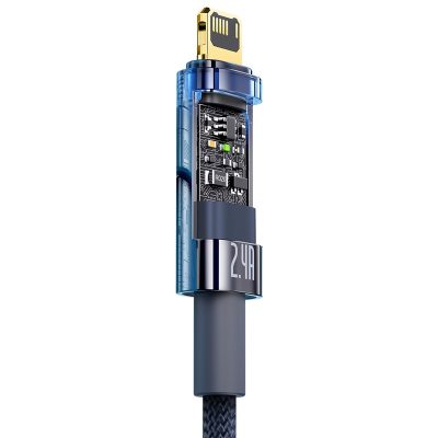 Cáp sạc nhanh tự ngắt hiệu Baseus Explorer Series USB to IP 2.4A 1m - Bạn lo lắng về việc sạc iPhone qua đêm sẽ làm chai pin? Cáp sạc <strong>Baseus Explorer Series</strong> là giải pháp hoàn hảo dành cho bạn! Được trang bị chip tự ngắt thông minh, cáp sẽ tự động ngắt nguồn điện sau khi thiết bị được sạc đầy, bảo vệ tuổi thọ pin một cách tối ưu. Đèn LED báo trạng thái trực quan giúp bạn dễ dàng nhận biết khi nào quá trình sạc hoàn tất. Cung cấp dòng sạc nhanh và ổn định 2.4A, kết hợp với thiết kế dây dù bện và đầu cắm hợp kim sang trọng, siêu bền bỉ. Hãy chọn cáp <strong>Baseus Explorer Series</strong> để sạc an toàn, ngủ an tâm và giữ cho chiếc iPhone của bạn luôn khỏe mạnh.