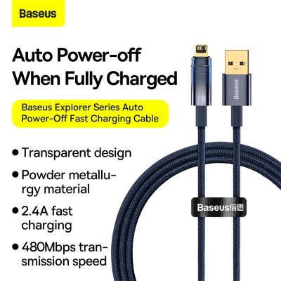 Cáp sạc nhanh tự ngắt hiệu Baseus Explorer Series USB to IP 2.4A 1m - Bạn lo lắng về việc sạc iPhone qua đêm sẽ làm chai pin? Cáp sạc <strong>Baseus Explorer Series</strong> là giải pháp hoàn hảo dành cho bạn! Được trang bị chip tự ngắt thông minh, cáp sẽ tự động ngắt nguồn điện sau khi thiết bị được sạc đầy, bảo vệ tuổi thọ pin một cách tối ưu. Đèn LED báo trạng thái trực quan giúp bạn dễ dàng nhận biết khi nào quá trình sạc hoàn tất. Cung cấp dòng sạc nhanh và ổn định 2.4A, kết hợp với thiết kế dây dù bện và đầu cắm hợp kim sang trọng, siêu bền bỉ. Hãy chọn cáp <strong>Baseus Explorer Series</strong> để sạc an toàn, ngủ an tâm và giữ cho chiếc iPhone của bạn luôn khỏe mạnh.
