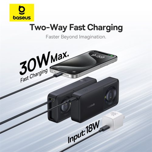 Sạc dự phòng hiệu Baseus Free2Pull with Retractable Cable 10000mAh 30W - Hình ảnh 8