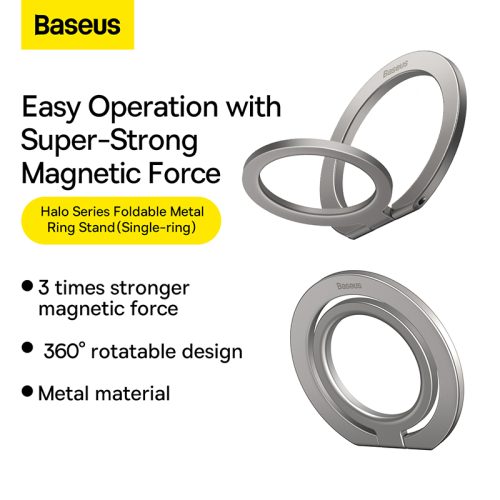 Giá đỡ vòng kim loại hiệu Baseus Halo Series Foldable Metal Ring (Single-ring) - Hình ảnh 6