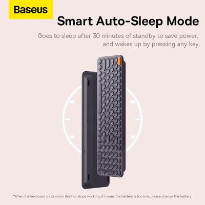 Bàn phím không dây hiệu Baseus K01B Tri-Mode - Nâng cao hiệu suất làm việc của bạn với bàn phím không dây <strong>Baseus K01B Tri-Mode</strong>. Điểm nhấn vượt trội là khả năng kết nối 3 chế độ (Bluetooth 5.0, Bluetooth 3.0 & 2.4GHz Dongle), cho phép bạn chuyển đổi liền mạch giữa 3 thiết bị như laptop, máy tính bảng và điện thoại chỉ bằng một nút nhấn. Với thiết kế siêu mỏng, trọng lượng nhẹ và góc nghiêng công thái học 6.4°, bàn phím mang lại trải nghiệm gõ thoải mái suốt ngày dài. Các phím bấm cấu trúc cắt kéo (scissor-switch) đảm bảo độ êm ái, yên tĩnh và phản hồi chính xác. Thời lượng pin bền bỉ cùng khả năng tương thích hoàn hảo với Windows, macOS, iOS và Android, <strong>Baseus K01B Tri-Mode</strong> là giải pháp bàn phím tối ưu cho không gian làm việc hiện đại và gọn gàng.
