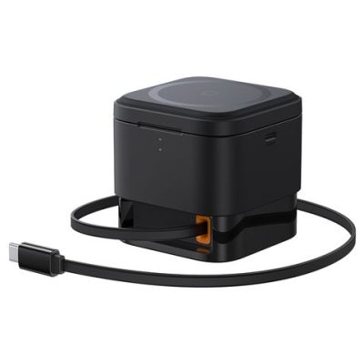 Baseus MagPro 2-in-1 Magnetic Wireless Charger 25W Cosmic Black - Tối giản không gian sạc của bạn với đế sạc không dây từ tính <strong>Baseus MagPro 2-in-1</strong>. Giải pháp hoàn hảo cho hệ sinh thái Apple, cho phép bạn sạc đồng thời iPhone (tương thích MagSafe) và AirPods (hoặc điện thoại phụ hỗ trợ sạc không dây) một cách nhanh chóng và tiện lợi. Với tổng công suất lên đến 25W, lực hít từ tính cực mạnh và thiết kế gập gọn 60° linh hoạt, sản phẩm không chỉ là một thiết bị sạc mà còn là một giá đỡ điện thoại thanh lịch. Màu Đen Vũ Trụ (Cosmic Black) tinh tế cùng các tính năng an toàn đa tầng biến <strong>Baseus MagPro 2-in-1</strong> trở thành phụ kiện không thể thiếu trên bàn làm việc hoặc tủ đầu giường của bạn.