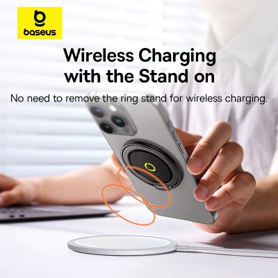Giá đỡ điện thoại hiệu Baseus MagPro Series II Magnetic Ring - Dành riêng cho hệ sinh thái MagSafe của iPhone (12 trở lên), <strong>Baseus MagPro Series II Magnetic Ring</strong> định nghĩa lại sự tiện lợi. Với lực hút từ tính cực mạnh, bạn có thể dễ dàng gắn giá đỡ vào điện thoại mà không cần keo dán, và tháo ra bất cứ lúc nào để sạc không dây. Thiết kế siêu mỏng từ hợp kim cao cấp, sản phẩm vừa là vòng nhẫn cầm tay chắc chắn, vừa là chân đế rảnh tay xoay 360° linh hoạt. Trục xoay thế hệ thứ hai bền bỉ hơn, mang lại trải nghiệm mượt mà và đẳng cấp. Hãy giải phóng chiếc iPhone của bạn khỏi những phụ kiện dán cố định và tận hưởng sự tự do tối đa với <strong>Baseus MagPro Series II Magnetic Ring</strong>.