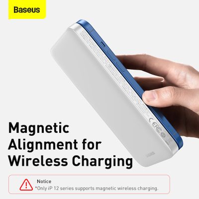 Sạc Dự Phòng Không Dây Baseus Magnetic Fast Charging 10000mAh 20W - Hít Từ Tính, Màn Hình LED, Sạc Nhanh PD Cho iPhone - Trải nghiệm sự tự do sạc không dây đích thực với pin sạc dự phòng <strong>Baseus Magnetic Fast</strong> Charging 10000mAh 20W. Với lực hít từ tính cực mạnh, pin tự động căn chỉnh và bám chắc vào mặt lưng iPhone (từ dòng 12 trở lên), cho phép bạn vừa sạc vừa sử dụng điện thoại một cách thoải mái. Công nghệ sạc nhanh không dây lên đến 15W và sạc nhanh có dây Power Delivery 20W qua cổng Type-C giúp nạp đầy 60% pin chỉ trong 30 phút. Dung lượng 10000mAh cung cấp năng lượng bền bỉ cho cả ngày dài. Màn hình LED kỹ thuật số hiển thị chính xác % pin còn lại, giúp bạn luôn chủ động. Sạc <strong>Baseus Magnetic Fast</strong> là giải pháp năng lượng không dây hoàn hảo, kết hợp giữa tốc độ, sự tiện lợi và thiết kế thời trang.