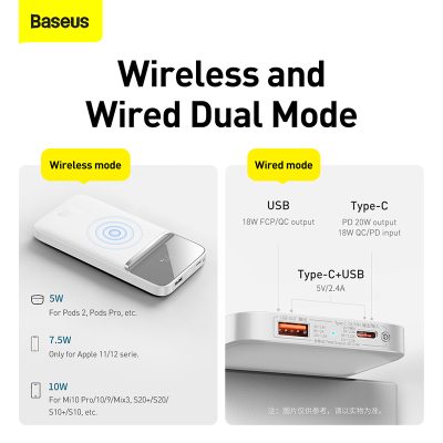 Sạc Dự Phòng Không Dây Baseus Magnetic Fast Charging 10000mAh 20W - Hít Từ Tính, Màn Hình LED, Sạc Nhanh PD Cho iPhone - Trải nghiệm sự tự do sạc không dây đích thực với pin sạc dự phòng <strong>Baseus Magnetic Fast</strong> Charging 10000mAh 20W. Với lực hít từ tính cực mạnh, pin tự động căn chỉnh và bám chắc vào mặt lưng iPhone (từ dòng 12 trở lên), cho phép bạn vừa sạc vừa sử dụng điện thoại một cách thoải mái. Công nghệ sạc nhanh không dây lên đến 15W và sạc nhanh có dây Power Delivery 20W qua cổng Type-C giúp nạp đầy 60% pin chỉ trong 30 phút. Dung lượng 10000mAh cung cấp năng lượng bền bỉ cho cả ngày dài. Màn hình LED kỹ thuật số hiển thị chính xác % pin còn lại, giúp bạn luôn chủ động. Sạc <strong>Baseus Magnetic Fast</strong> là giải pháp năng lượng không dây hoàn hảo, kết hợp giữa tốc độ, sự tiện lợi và thiết kế thời trang.