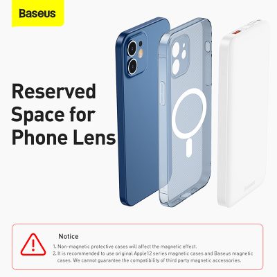 Sạc Dự Phòng Không Dây Baseus Magnetic Fast Charging 10000mAh 20W - Hít Từ Tính, Màn Hình LED, Sạc Nhanh PD Cho iPhone - Trải nghiệm sự tự do sạc không dây đích thực với pin sạc dự phòng <strong>Baseus Magnetic Fast</strong> Charging 10000mAh 20W. Với lực hít từ tính cực mạnh, pin tự động căn chỉnh và bám chắc vào mặt lưng iPhone (từ dòng 12 trở lên), cho phép bạn vừa sạc vừa sử dụng điện thoại một cách thoải mái. Công nghệ sạc nhanh không dây lên đến 15W và sạc nhanh có dây Power Delivery 20W qua cổng Type-C giúp nạp đầy 60% pin chỉ trong 30 phút. Dung lượng 10000mAh cung cấp năng lượng bền bỉ cho cả ngày dài. Màn hình LED kỹ thuật số hiển thị chính xác % pin còn lại, giúp bạn luôn chủ động. Sạc <strong>Baseus Magnetic Fast</strong> là giải pháp năng lượng không dây hoàn hảo, kết hợp giữa tốc độ, sự tiện lợi và thiết kế thời trang.