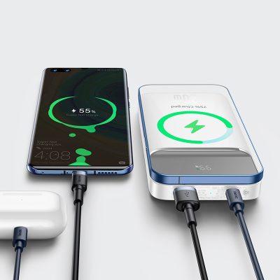 Sạc Dự Phòng Không Dây Baseus Magnetic Fast Charging 10000mAh 20W - Hít Từ Tính, Màn Hình LED, Sạc Nhanh PD Cho iPhone - Trải nghiệm sự tự do sạc không dây đích thực với pin sạc dự phòng <strong>Baseus Magnetic Fast</strong> Charging 10000mAh 20W. Với lực hít từ tính cực mạnh, pin tự động căn chỉnh và bám chắc vào mặt lưng iPhone (từ dòng 12 trở lên), cho phép bạn vừa sạc vừa sử dụng điện thoại một cách thoải mái. Công nghệ sạc nhanh không dây lên đến 15W và sạc nhanh có dây Power Delivery 20W qua cổng Type-C giúp nạp đầy 60% pin chỉ trong 30 phút. Dung lượng 10000mAh cung cấp năng lượng bền bỉ cho cả ngày dài. Màn hình LED kỹ thuật số hiển thị chính xác % pin còn lại, giúp bạn luôn chủ động. Sạc <strong>Baseus Magnetic Fast</strong> là giải pháp năng lượng không dây hoàn hảo, kết hợp giữa tốc độ, sự tiện lợi và thiết kế thời trang.
