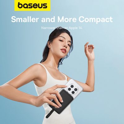 Sạc dự phòng không dây hiệu Baseus Magnetic Mini Fast Charge Type-C Edition 10000mAh 30W - Tạm biệt sự cồng kềnh với pin sạc dự phòng <strong>Baseus Magnetic Mini</strong> 10000mAh 30W! Đây là giải pháp năng lượng tối ưu, kết hợp thiết kế siêu nhỏ gọn (nhỏ hơn cả iPhone Mini) và sức mạnh sạc nhanh PD 30W đột phá. Lực hít từ tính cực mạnh bám chắc vào mặt lưng iPhone, cho phép bạn vừa sạc không dây, vừa sử dụng điện thoại thoải mái. Công suất 30W đủ sức sạc nhanh cho cả iPhone, các dòng flagship Android và thậm chí là MacBook Air. Dung lượng 10000mAh bền bỉ cùng màn hình LED kỹ thuật số hiển thị chính xác % pin. <strong>Baseus Magnetic Mini</strong> là sự lựa chọn hoàn hảo cho người dùng tìm kiếm sức mạnh, sự tiện lợi và tính di động tối đa.