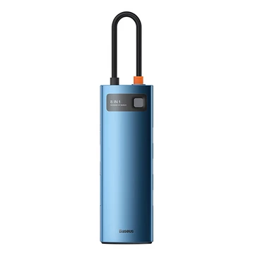 Thiết bị mở rộng hiệu Baseus Metal Gleam Series 8-in-1 Multifunctional Type-C HUB Docking Station