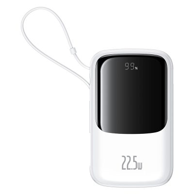 Sạc dự phòng hiệu Baseus Qpow Pro+ Digital Display Fast Charge 10000mAh 22.5W Type-C Edition - Hãy quên đi mớ dây cáp rối rắm! Sạc dự phòng <strong>Baseus Qpow Pro</strong>+ chính là giải pháp năng lượng "tất cả trong một" mà bạn cần. Với sợi cáp Type-C được tích hợp sẵn một cách thông minh, bạn sẽ không bao giờ phải lo lắng về việc quên mang theo cáp sạc. Dung lượng 10000mAh nhỏ gọn cùng công suất sạc nhanh 22.5W mạnh mẽ giúp nạp đầy năng lượng cho các thiết bị của bạn trong chớp mắt. Màn hình LED kỹ thuật số hiển thị chính xác dung lượng pin còn lại, giúp bạn luôn chủ động trong mọi tình huống. Nhỏ gọn, mạnh mẽ và siêu tiện lợi, <strong>Baseus Qpow Pro</strong>+ là người bạn đồng hành không thể thiếu cho cuộc sống năng động.