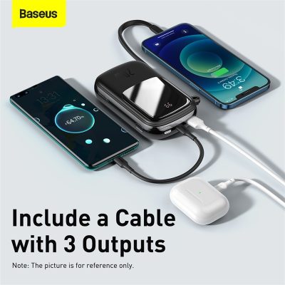 Sạc dự phòng hiệu Baseus Qpow Pro Digital Display Fast Charge 20000mAh 20W iP Edition - Bạn mệt mỏi vì phải luôn nhớ mang theo cáp sạc? Pin sạc dự phòng <strong>Baseus Qpow Pro</strong> chính là giải pháp tối ưu dành cho bạn! Với thiết kế độc đáo tích hợp sẵn cáp Lightning, bạn có thể sạc nhanh iPhone của mình mọi lúc mọi nơi mà không cần dây nhợ lằng nhằng. Công suất sạc nhanh Power Delivery 20W giúp nạp đầy 60% pin chỉ trong 30 phút. Dung lượng khủng 20000mAh đảm bảo năng lượng cho nhiều ngày sử dụng, lý tưởng cho những chuyến đi dài. Màn hình LED kỹ thuật số hiển thị chính xác % pin còn lại, giúp bạn luôn chủ động. Sạc cùng lúc 3 thiết bị với 3 cổng ra tiện lợi. <strong>Baseus Qpow Pro</strong> là sự kết hợp hoàn hảo giữa sức mạnh, sự tiện lợi và phong cách.