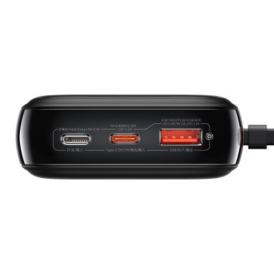 Sạc dự phòng hiệu Baseus Qpow Pro Digital Display Fast Charge 20000mAh 20W iP Edition - Bạn mệt mỏi vì phải luôn nhớ mang theo cáp sạc? Pin sạc dự phòng <strong>Baseus Qpow Pro</strong> chính là giải pháp tối ưu dành cho bạn! Với thiết kế độc đáo tích hợp sẵn cáp Lightning, bạn có thể sạc nhanh iPhone của mình mọi lúc mọi nơi mà không cần dây nhợ lằng nhằng. Công suất sạc nhanh Power Delivery 20W giúp nạp đầy 60% pin chỉ trong 30 phút. Dung lượng khủng 20000mAh đảm bảo năng lượng cho nhiều ngày sử dụng, lý tưởng cho những chuyến đi dài. Màn hình LED kỹ thuật số hiển thị chính xác % pin còn lại, giúp bạn luôn chủ động. Sạc cùng lúc 3 thiết bị với 3 cổng ra tiện lợi. <strong>Baseus Qpow Pro</strong> là sự kết hợp hoàn hảo giữa sức mạnh, sự tiện lợi và phong cách.