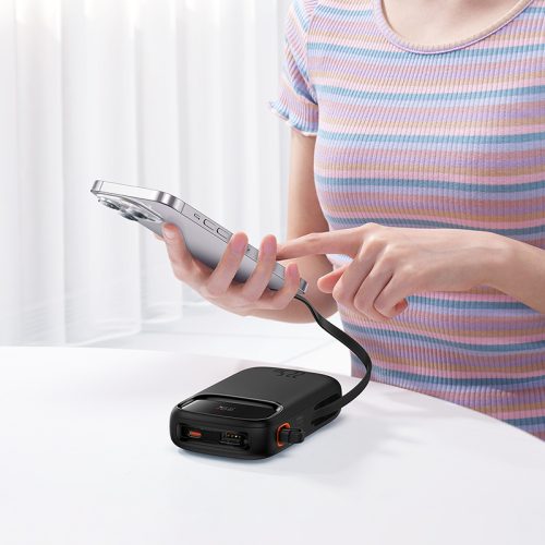 Sạc dự phòng hiệu Baseus Qpow2 Dual-Cable Digital Display Fast Charge 20000mAh 22.5W - Hình ảnh 10