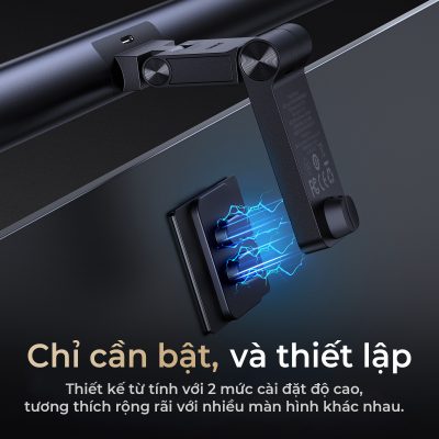 Đèn treo màn hình Baseus i-wok 3 Series Asymmetric Light Source Magnetic Screen Hanging Light - Nâng cấp không gian làm việc của bạn lên một tầm cao chuyên nghiệp với đèn treo màn hình <strong>Baseus i-wok 3 Series</strong>. Công nghệ nguồn sáng bất đối xứng độc quyền chiếu sáng hoàn hảo khu vực làm việc mà không gây lóa màn hình, bảo vệ mắt tối đa. Điểm nhấn đột phá là bộ điều khiển không dây dạng núm xoay, cho phép bạn tùy chỉnh độ sáng và 3 chế độ màu (trắng, vàng, hỗn hợp) một cách tiện lợi và tinh tế. Với chỉ số hoàn màu CRI>95, ánh sáng trung thực như ban ngày, lý tưởng cho công việc thiết kế và đòi hỏi sự chính xác về màu sắc. Đế hít từ tính thông minh giúp lắp đặt dễ dàng và nhanh chóng. Hãy chọn <strong>Baseus i-wok 3 Series</strong> để trải nghiệm sự chuyên nghiệp và thoải mái tối đa.