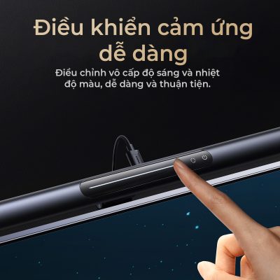 Đèn treo màn hình Baseus i-wok 3 Series Asymmetric Light Source Magnetic Screen Hanging Light - Nâng cấp không gian làm việc của bạn lên một tầm cao chuyên nghiệp với đèn treo màn hình <strong>Baseus i-wok 3 Series</strong>. Công nghệ nguồn sáng bất đối xứng độc quyền chiếu sáng hoàn hảo khu vực làm việc mà không gây lóa màn hình, bảo vệ mắt tối đa. Điểm nhấn đột phá là bộ điều khiển không dây dạng núm xoay, cho phép bạn tùy chỉnh độ sáng và 3 chế độ màu (trắng, vàng, hỗn hợp) một cách tiện lợi và tinh tế. Với chỉ số hoàn màu CRI>95, ánh sáng trung thực như ban ngày, lý tưởng cho công việc thiết kế và đòi hỏi sự chính xác về màu sắc. Đế hít từ tính thông minh giúp lắp đặt dễ dàng và nhanh chóng. Hãy chọn <strong>Baseus i-wok 3 Series</strong> để trải nghiệm sự chuyên nghiệp và thoải mái tối đa.