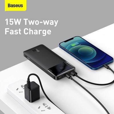 Sạc dự phòng hiệu Baseus Bipow Digital Display 20000mAh 15W - Luôn kết nối và tràn đầy năng lượng với pin sạc dự phòng <strong>Baseus Bipow Digital Display 20000mAh 15W</strong>. Sở hữu dung lượng khủng 20000mAh, sản phẩm là nguồn năng lượng dồi dào cho nhiều ngày sử dụng, lý tưởng cho những chuyến đi dài hay khi bạn phải di chuyển liên tục. Màn hình LED kỹ thuật số hiển thị chính xác % pin còn lại, giúp bạn dễ dàng kiểm soát năng lượng. Với công suất sạc 15W và khả năng sạc cùng lúc 3 thiết bị qua 3 cổng ra tiện lợi, đây là giải pháp năng lượng hiệu quả cho smartphone, máy tính bảng và tai nghe của bạn. Thiết kế tối giản, bề mặt chống trượt tinh tế, <strong>Baseus Bipow Digital Display 20000mAh 15W</strong> là người bạn đồng hành đáng tin cậy cho mọi nhu cầu.