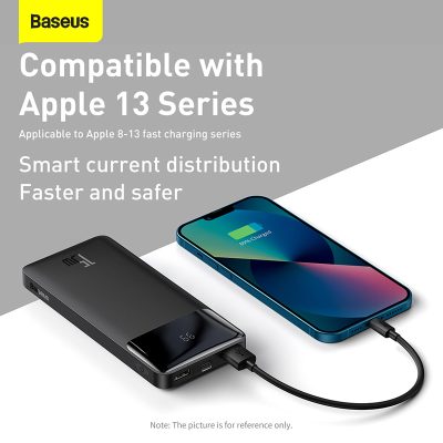 Sạc dự phòng hiệu Baseus Bipow Digital Display 20000mAh 15W - Luôn kết nối và tràn đầy năng lượng với pin sạc dự phòng <strong>Baseus Bipow Digital Display 20000mAh 15W</strong>. Sở hữu dung lượng khủng 20000mAh, sản phẩm là nguồn năng lượng dồi dào cho nhiều ngày sử dụng, lý tưởng cho những chuyến đi dài hay khi bạn phải di chuyển liên tục. Màn hình LED kỹ thuật số hiển thị chính xác % pin còn lại, giúp bạn dễ dàng kiểm soát năng lượng. Với công suất sạc 15W và khả năng sạc cùng lúc 3 thiết bị qua 3 cổng ra tiện lợi, đây là giải pháp năng lượng hiệu quả cho smartphone, máy tính bảng và tai nghe của bạn. Thiết kế tối giản, bề mặt chống trượt tinh tế, <strong>Baseus Bipow Digital Display 20000mAh 15W</strong> là người bạn đồng hành đáng tin cậy cho mọi nhu cầu.