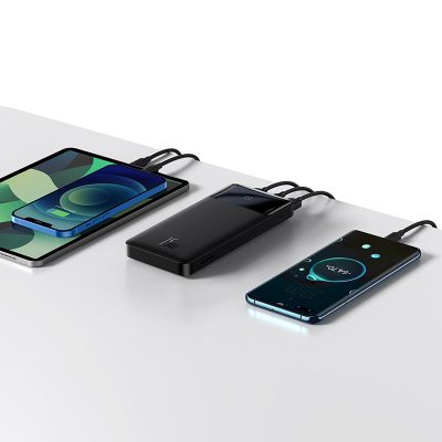 Sạc dự phòng hiệu Baseus Bipow Digital Display 20000mAh 15W - Luôn kết nối và tràn đầy năng lượng với pin sạc dự phòng <strong>Baseus Bipow Digital Display 20000mAh 15W</strong>. Sở hữu dung lượng khủng 20000mAh, sản phẩm là nguồn năng lượng dồi dào cho nhiều ngày sử dụng, lý tưởng cho những chuyến đi dài hay khi bạn phải di chuyển liên tục. Màn hình LED kỹ thuật số hiển thị chính xác % pin còn lại, giúp bạn dễ dàng kiểm soát năng lượng. Với công suất sạc 15W và khả năng sạc cùng lúc 3 thiết bị qua 3 cổng ra tiện lợi, đây là giải pháp năng lượng hiệu quả cho smartphone, máy tính bảng và tai nghe của bạn. Thiết kế tối giản, bề mặt chống trượt tinh tế, <strong>Baseus Bipow Digital Display 20000mAh 15W</strong> là người bạn đồng hành đáng tin cậy cho mọi nhu cầu.