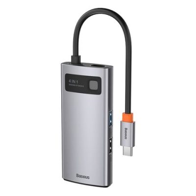 Cổng chuyển đổi Baseus Metal Gleam Hub Type C 4-IN-1 - Mở khóa toàn bộ tiềm năng kết nối của MacBook, laptop với Hub chuyển đổi <strong>Baseus Metal Gleam Hub Type C 4-IN-1</strong>. Với thiết kế vỏ nhôm sang trọng và siêu nhỏ gọn, sản phẩm biến một cổng Type-C duy nhất thành 4 cổng mạnh mẽ: 3 cổng USB 3.0 tốc độ cao 5Gbps và 1 cổng sạc nhanh Power Delivery (PD) 100W. Giờ đây, bạn có thể vừa sạc laptop với công suất tối đa, vừa kết nối cùng lúc chuột, bàn phím, ổ cứng, USB và nhiều thiết bị ngoại vi khác. Tốc độ truyền dữ liệu siêu nhanh giúp sao chép file dung lượng lớn chỉ trong vài giây. <strong>Baseus Metal Gleam Hub Type C 4-IN-1</strong> là giải pháp hoàn hảo để tối ưu hóa không gian làm việc, nâng cao hiệu suất và mang lại sự tiện lợi tối đa.