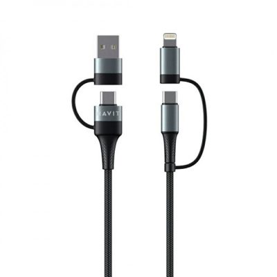 Cáp Sạc Nhanh 4in1 HAVIT CB6244, Sạc Nhanh PD 60W, Độ Dài 1m - BH 12 Tháng